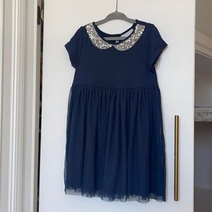The White Company - navy sequin collar dress